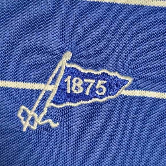 Peter Millar Men Summer Comfort Striped Polo Shirt Size Large Golf Casual Travel - Picture 4 of 11